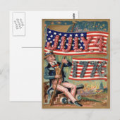 VS Vlag Vuurwerk Knalvuur Oom Sam Briefkaart (Voorkant / Achterkant)