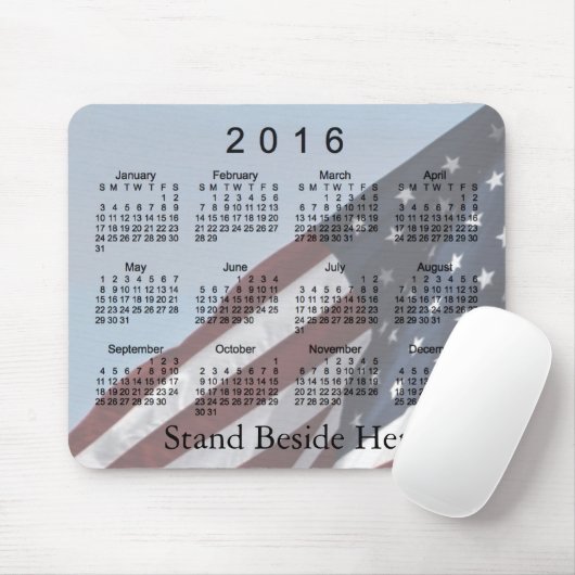 VS-vlagkalender 2016 van Janz Mousepad Muismat (Met muis)