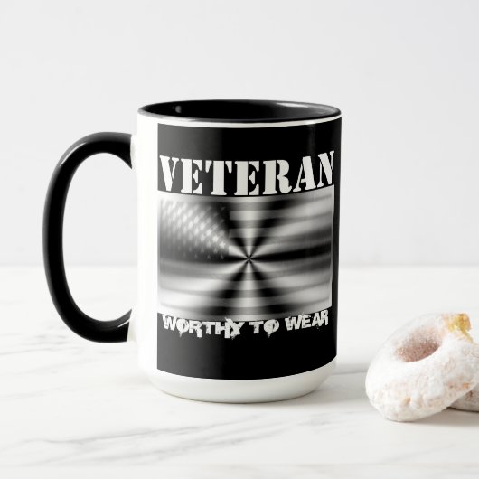 VS - vlagschild - veteraan - Draag Mok (Met donut)