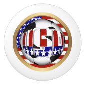 VS-Voetbal Keramische Knop (Voorkant)