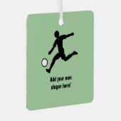 VS Voetbalspeler en zijn naam Metalen Ornament (Voorkant Rechts)