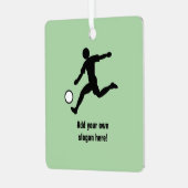 VS Voetbalspeler en zijn naam Metalen Ornament (Voorkant links)