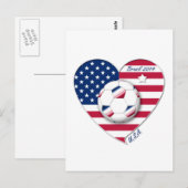 "VS." Voetbalteam Fútbol de Estados Unidos 2014 Briefkaart (Voorkant / Achterkant)