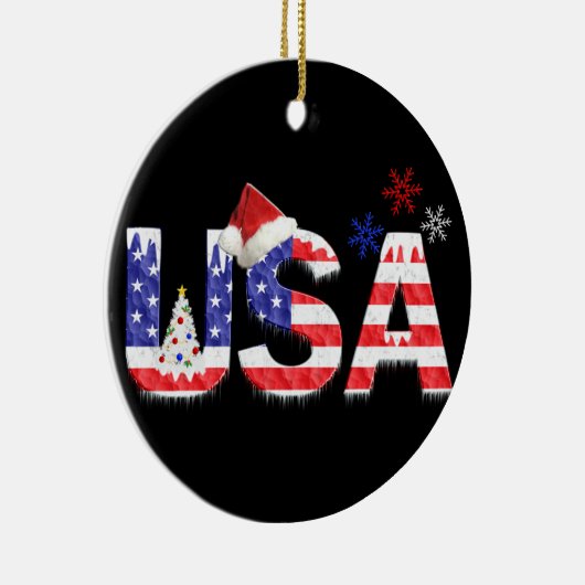 VS voor Kerstmis Keramisch Ornament (Rechts)