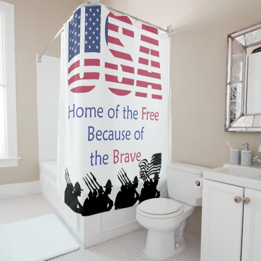 VS - Vrije thuis vanwege de moed Douchegordijn (In situ)