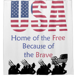 VS - Vrije thuis vanwege de moed Douchegordijn