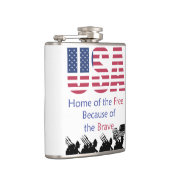 VS - Vrije thuis vanwege de moed Heupfles (Rechts)