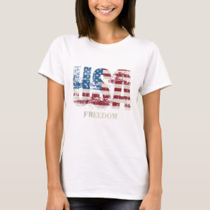 VS - VRIJHEID ROOD, WIT EN BLAUW PATRIOTTISCH T-SHIRT