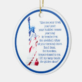 VS Vrijheidsbeeld: "Breng me je..." Keramisch Ornament (Links)