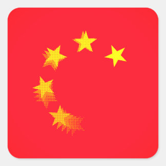 VS vs. CHINA / CHINA Vierkante Sticker