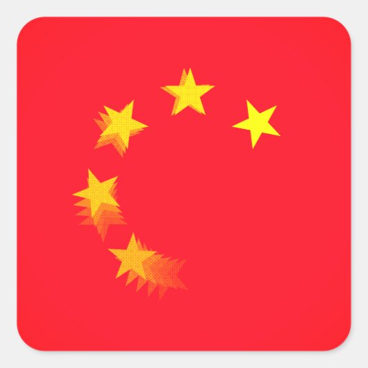 VS vs. CHINA / CHINA Vierkante Sticker (Voorkant)