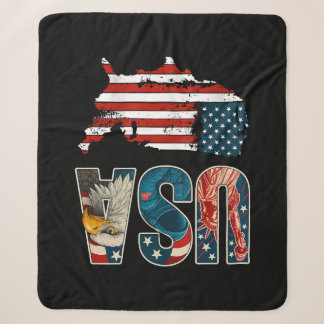 VS VS Patriottisch 4 juli Amerika Vlag Vrijheid Sherpa Deken