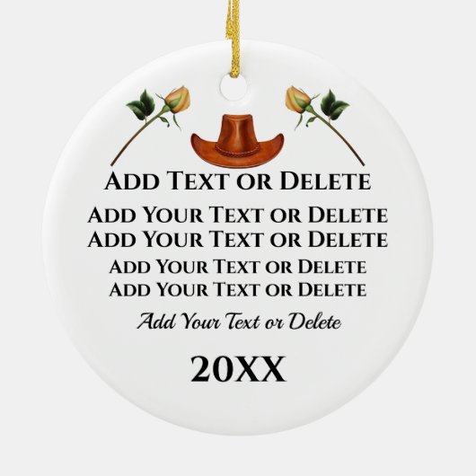 VS VS Texas - Zie Terug Keramisch Ornament (Achterkant)