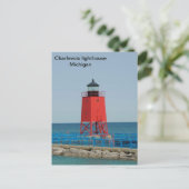 VS, vuurtoren Charlevoix, Michigan Briefkaart (Staand voorkant)
