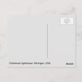 VS, vuurtoren Charlevoix, Michigan Briefkaart (Achterkant)