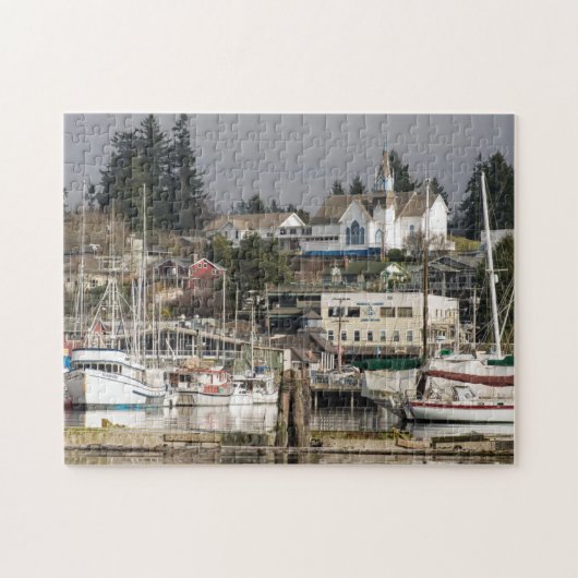 VS, Wa, Kitsap-schiereiland. Schitterend stadje. Legpuzzel (Horizontaal)