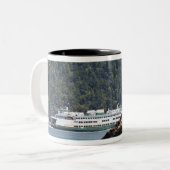 VS, WA. Washington State Ferries Tweekleurige Koffiemok (Voorkant links)
