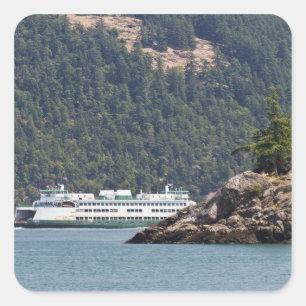 VS, WA. Washington State Ferries Vierkante Sticker