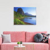 VS, Washington, Beacon Rock State Park, Beacon Canvas Afdruk (Insitu (Woonkamer))