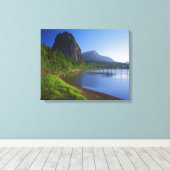 VS, Washington, Beacon Rock State Park, Beacon Canvas Afdruk (Insitu (Houten vloer))