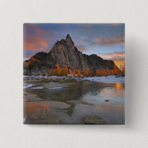 VS, Washington, Cascade Mountains. Prusik Vierkante Button 5,1 Cm