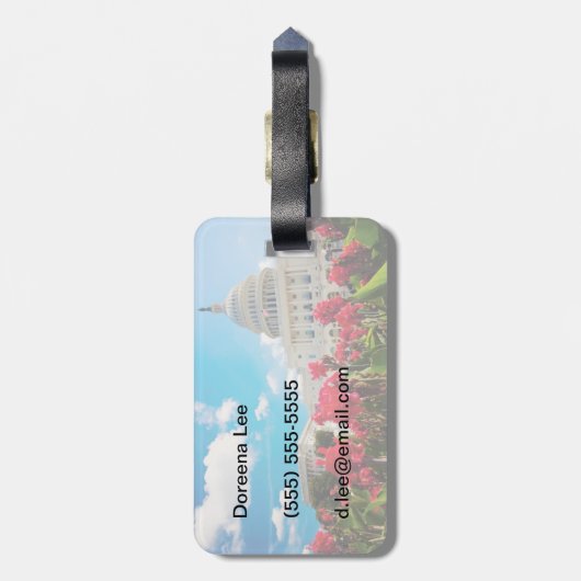 VS, Washington DC, Capitol Building Bagagelabel (Achterkant verticaal)