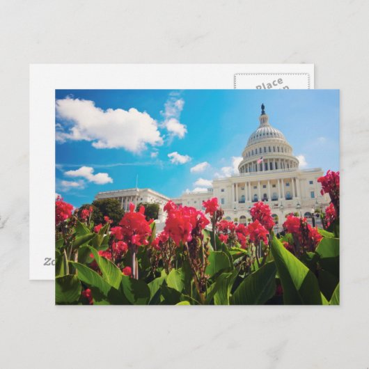 VS, Washington DC, Capitol Building Briefkaart (Voorkant / Achterkant)