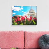 VS, Washington DC, Capitol Building Canvas Afdruk (Insitu (Woonkamer))