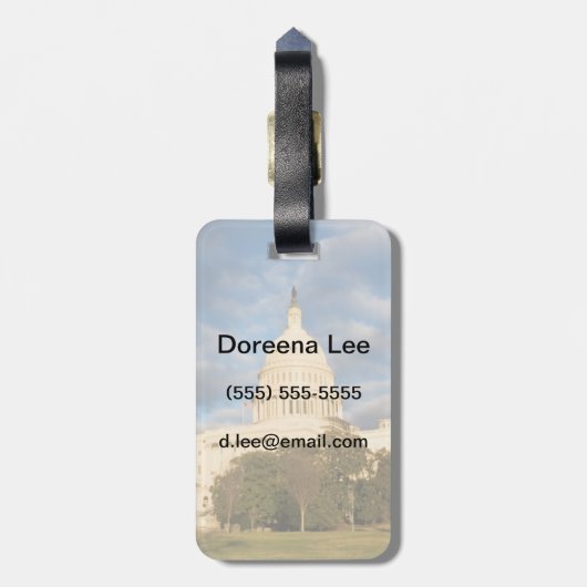 VS, Washington DC, Capitolgebouw Bagagelabel (Achterkant verticaal)