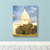 VS, Washington DC, Capitolgebouw Canvas Afdruk (Insitu (Houten vloer))