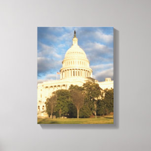 VS, Washington DC, Capitolgebouw Canvas Afdruk
