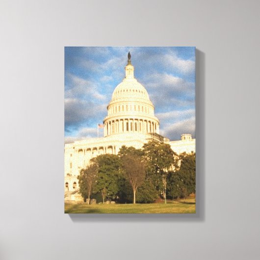 VS, Washington DC, Capitolgebouw Canvas Afdruk (Voorkant)