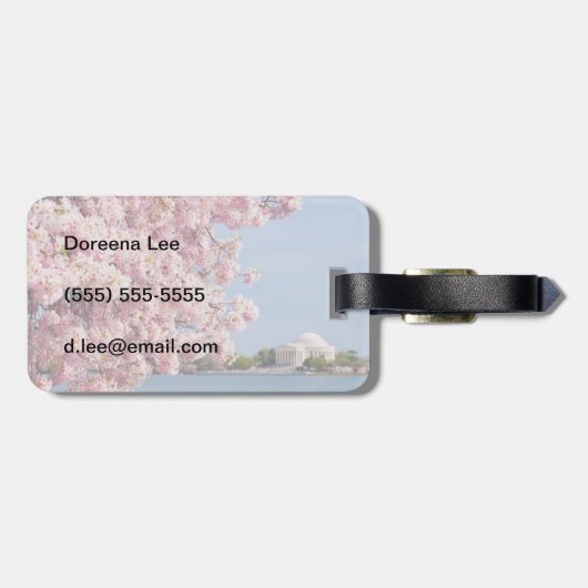 VS, Washington DC, Cherry tree Bagagelabel (Achterkant horizontaal)