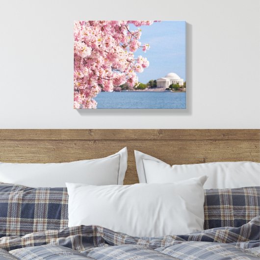 VS, Washington DC, Cherry tree Canvas Afdruk (Insitu (Slaapkamer))