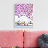 VS, Washington DC, Cherry tree in bloom Canvas Afdruk (Insitu (Woonkamer))