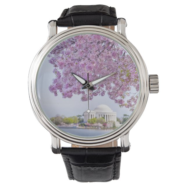 VS, Washington DC, Cherry tree in bloom Horloge (Voorkant)