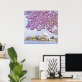 VS, Washington DC, Cherry tree in bloom Poster (Thuiskantoor)