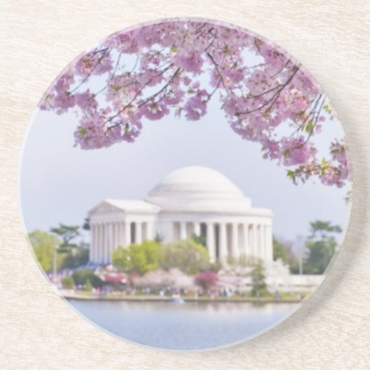 VS, Washington DC, Cherry tree in bloom Zandsteen Onderzetter (Voorkant)