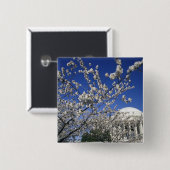 VS, Washington DC. Kersenbloesemfeest en 2 Vierkante Button 5,1 Cm (Voorkant /achterkant)