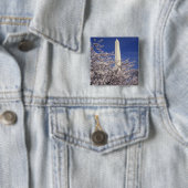 VS, Washington DC. Kersenbloesemfeest en Vierkante Button 5,1 Cm (In situ)