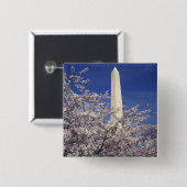 VS, Washington DC. Kersenbloesemfeest en Vierkante Button 5,1 Cm (Voorkant /achterkant)