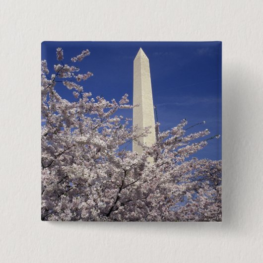 VS, Washington DC. Kersenbloesemfeest en Vierkante Button 5,1 Cm (Voorkant)