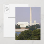 VS, Washington DC, Washington Monument en VS Briefkaart (Voorkant / Achterkant)