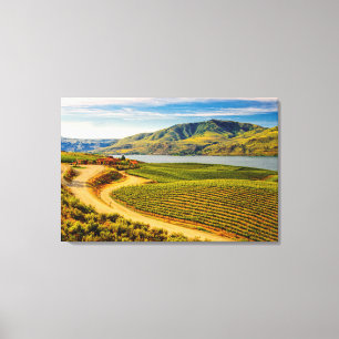 VS, Washington, Lake Chelan. Benson Vineyards Canvas Afdruk