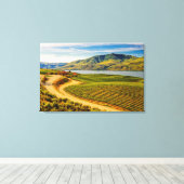 VS, Washington, Lake Chelan. Benson Vineyards Canvas Afdruk (Insitu (Houten vloer))