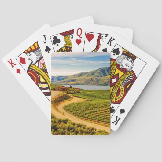 VS, Washington, Lake Chelan. Benson Vineyards Pokerkaarten (Achterkant)