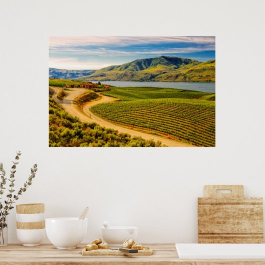 VS, Washington, Lake Chelan. Benson Vineyards Poster (Keuken)