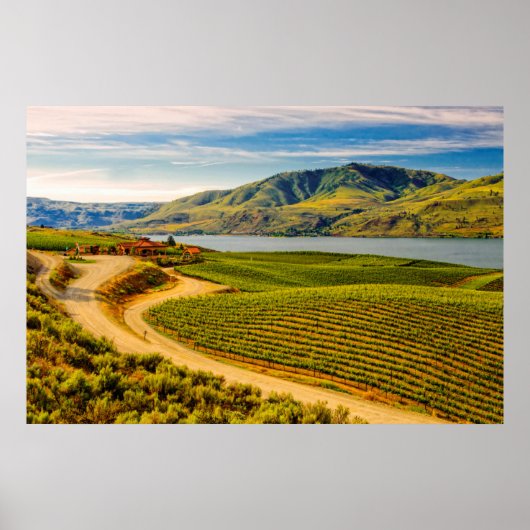 VS, Washington, Lake Chelan. Benson Vineyards Poster (Voorkant)