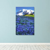 VS, Washington, Mt. Rainier Nationaal Park. Mt. Canvas Afdruk (Insitu (Houten vloer))