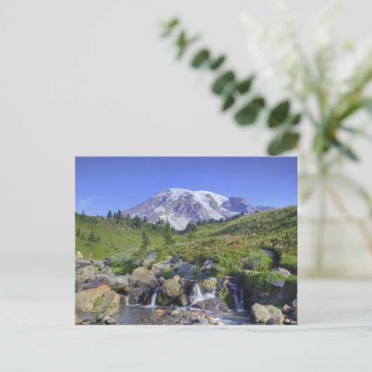 VS, Washington, Mt Rainier NP, Mt Rainier en 2 Briefkaart (Staand voorkant)